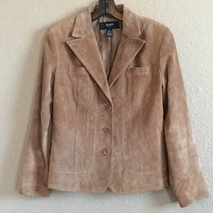 Camel casual suede jacket